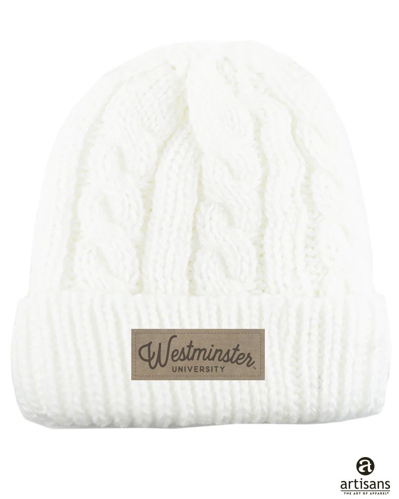 Cable Knit Beanie Snowflake