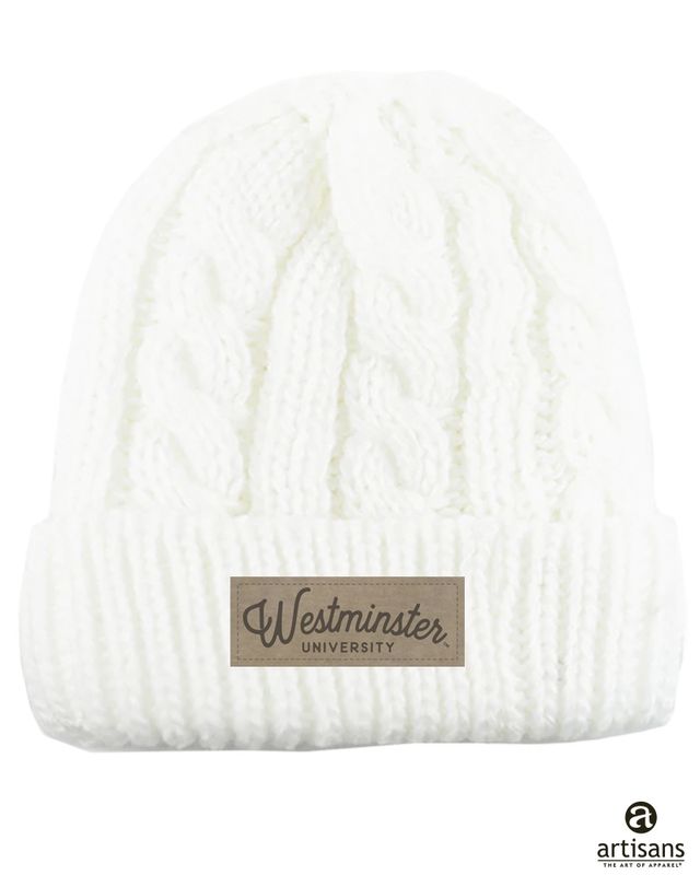 Cable Knit Beanie Snowflake