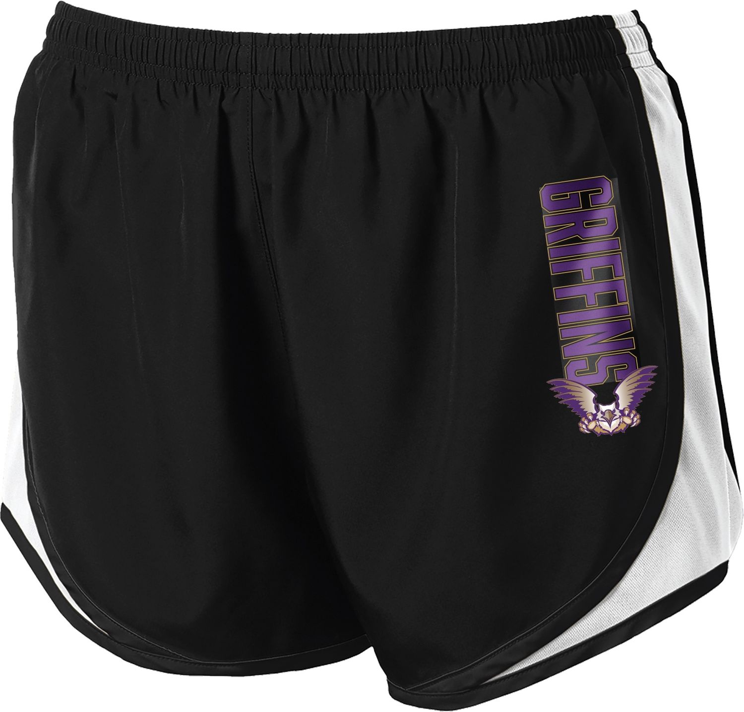 Athletic Shorts, Color: Black/White, Size: Small