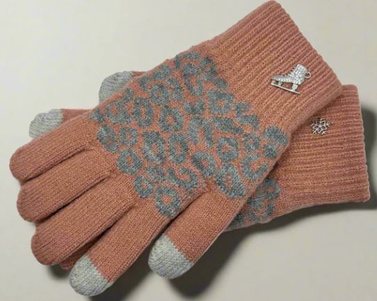 Brilliance &amp; Melrose Cheetah Ice Skating Gloves