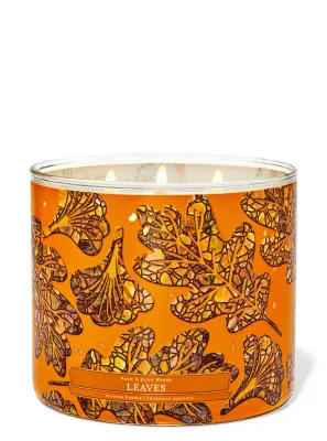 LEAVES 3WICKS CANDLE