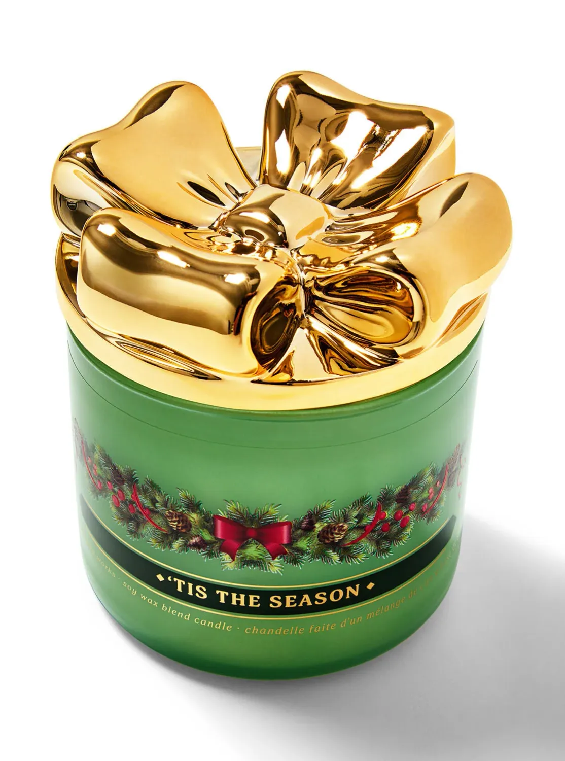 TIS THE SEASON 3WICK BOW LID LIMITED EDITION