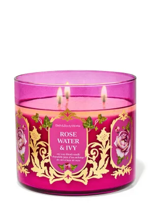Rose Water &amp; Ivy 3WICKS CANDLE INTRANSIT