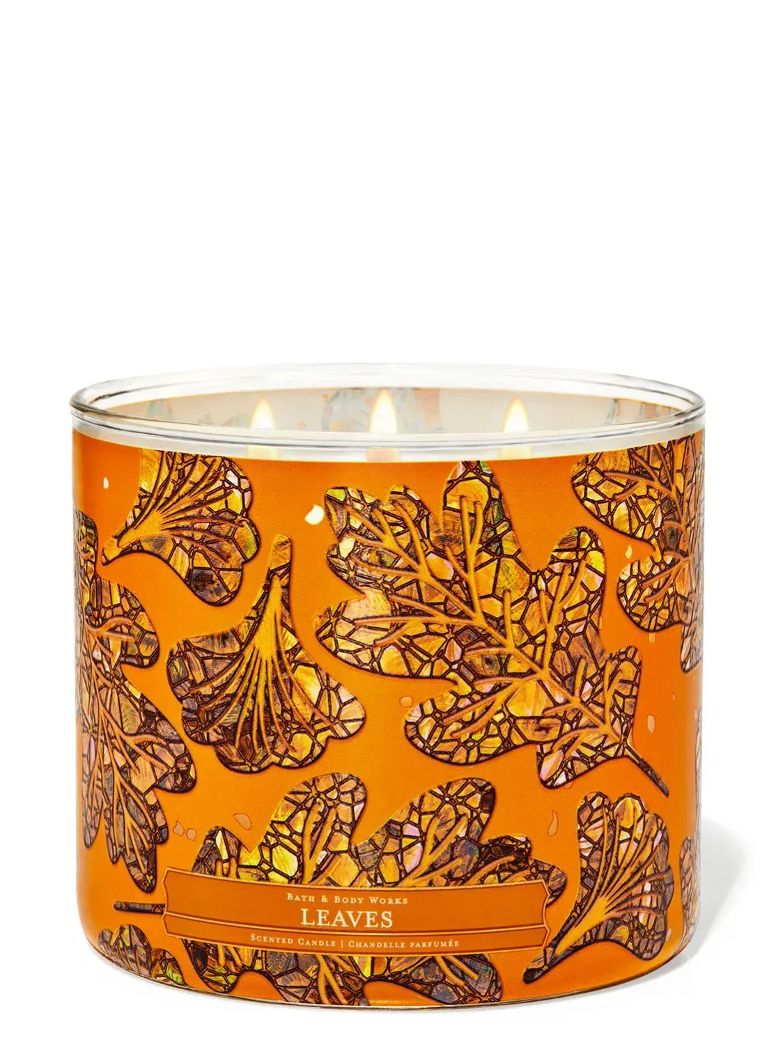 LEAVES 3WICKS CANDLE