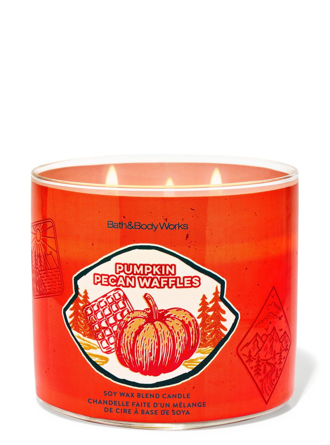 PUMPKIN PECAN WAFFLES 3WICK CANDLE INTRANSITB14
