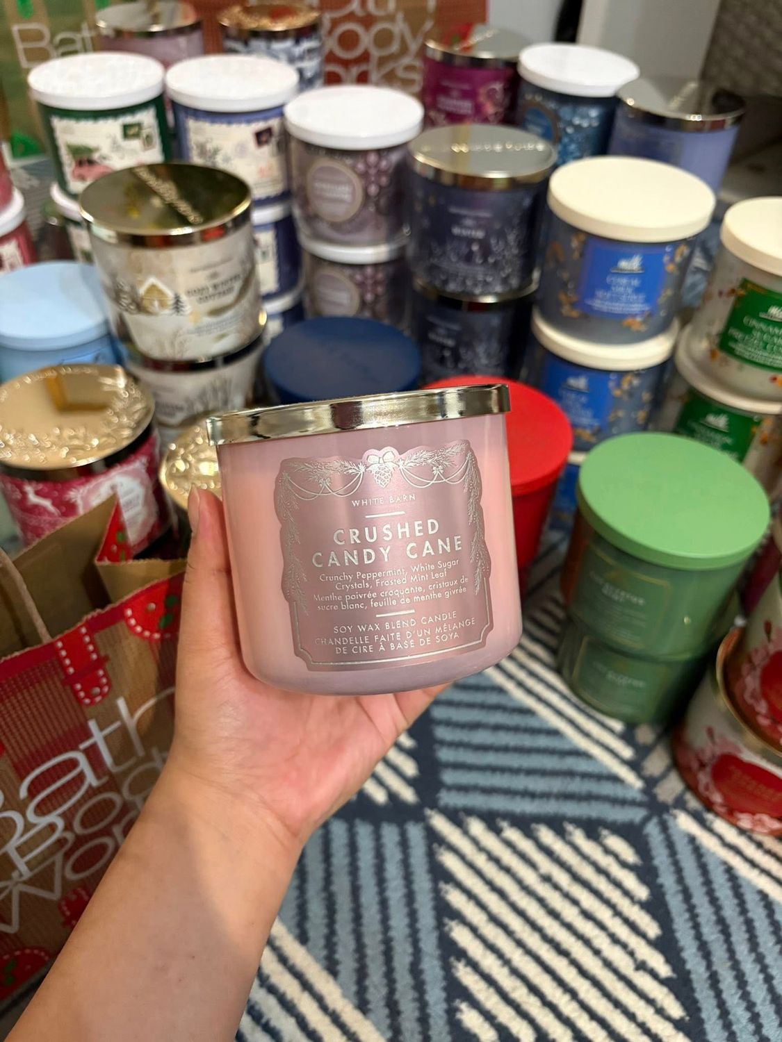 CRUSHED CANDY CANE 3WICKS INTRANSIT B14