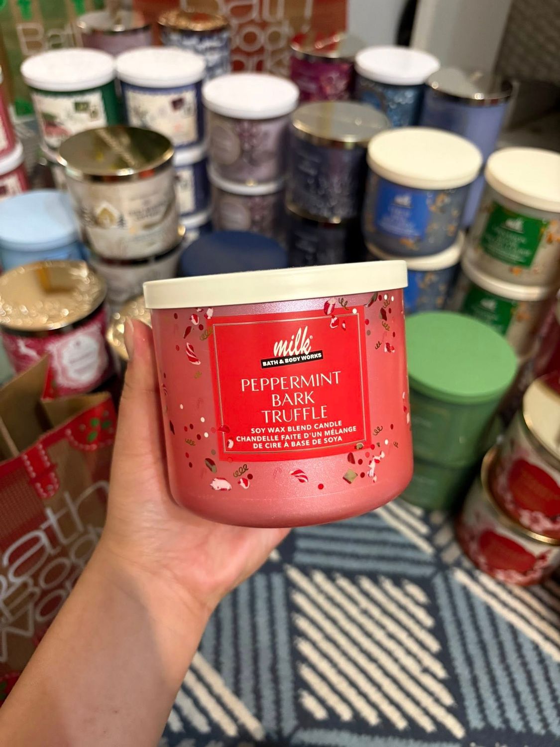 PEPPERMINT BARK TRUFFLE 3WICKS INTRANSIT B14