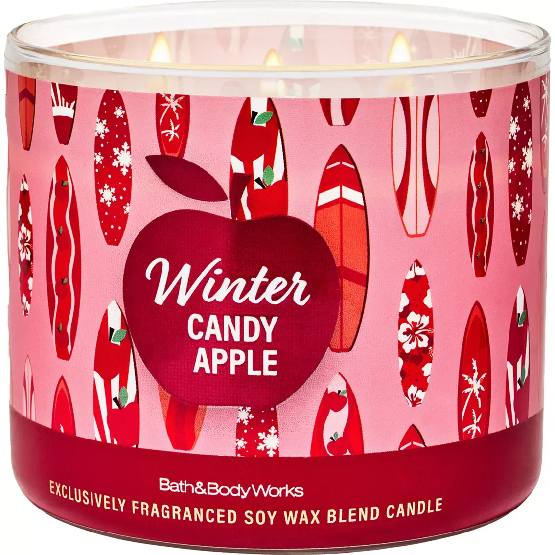 WINTER CANDY APPLE 3 WICK CANDLE