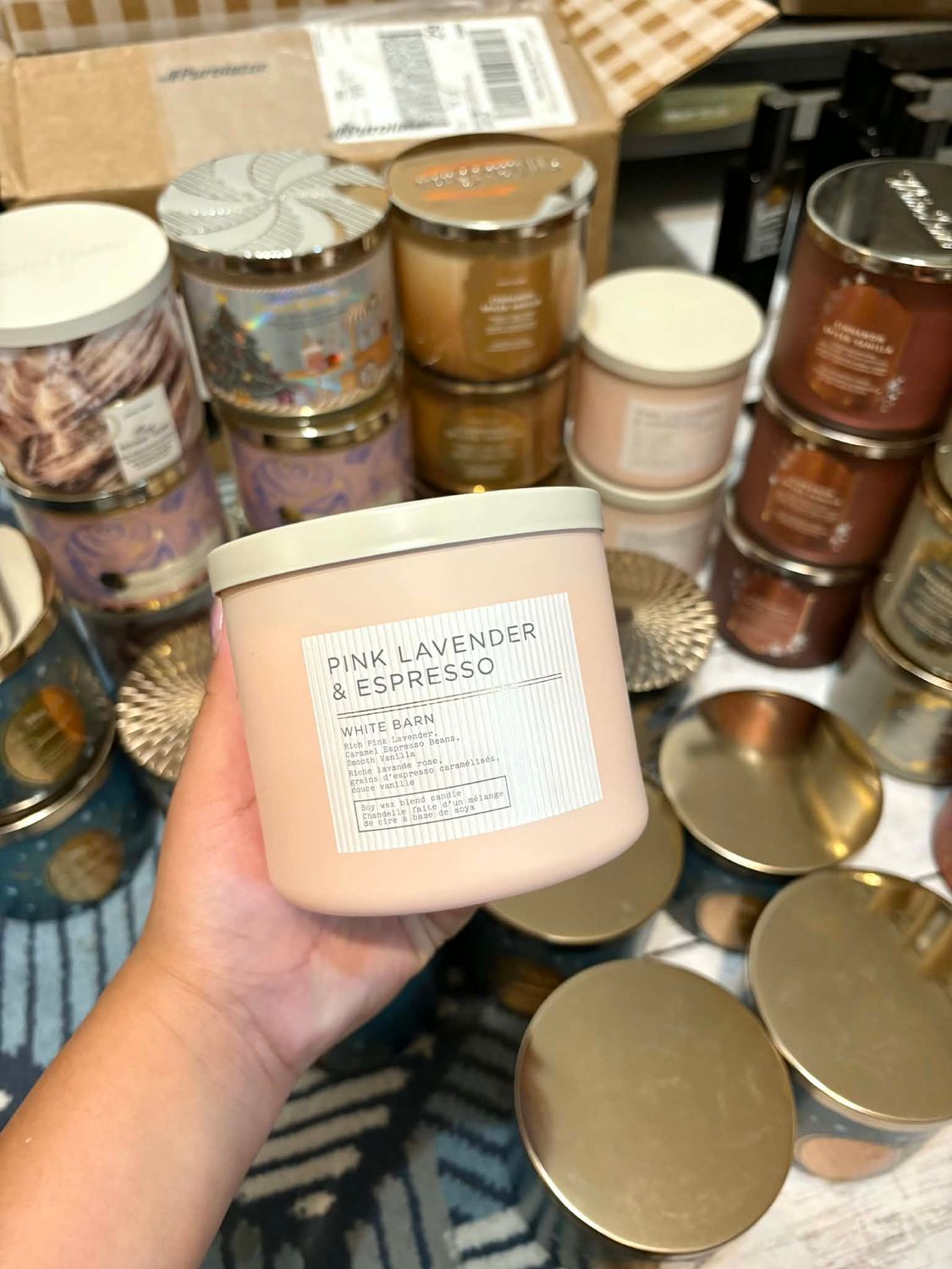 PINK LAVANDER EXPRESSO 3WICKS CANDLE ONHAND