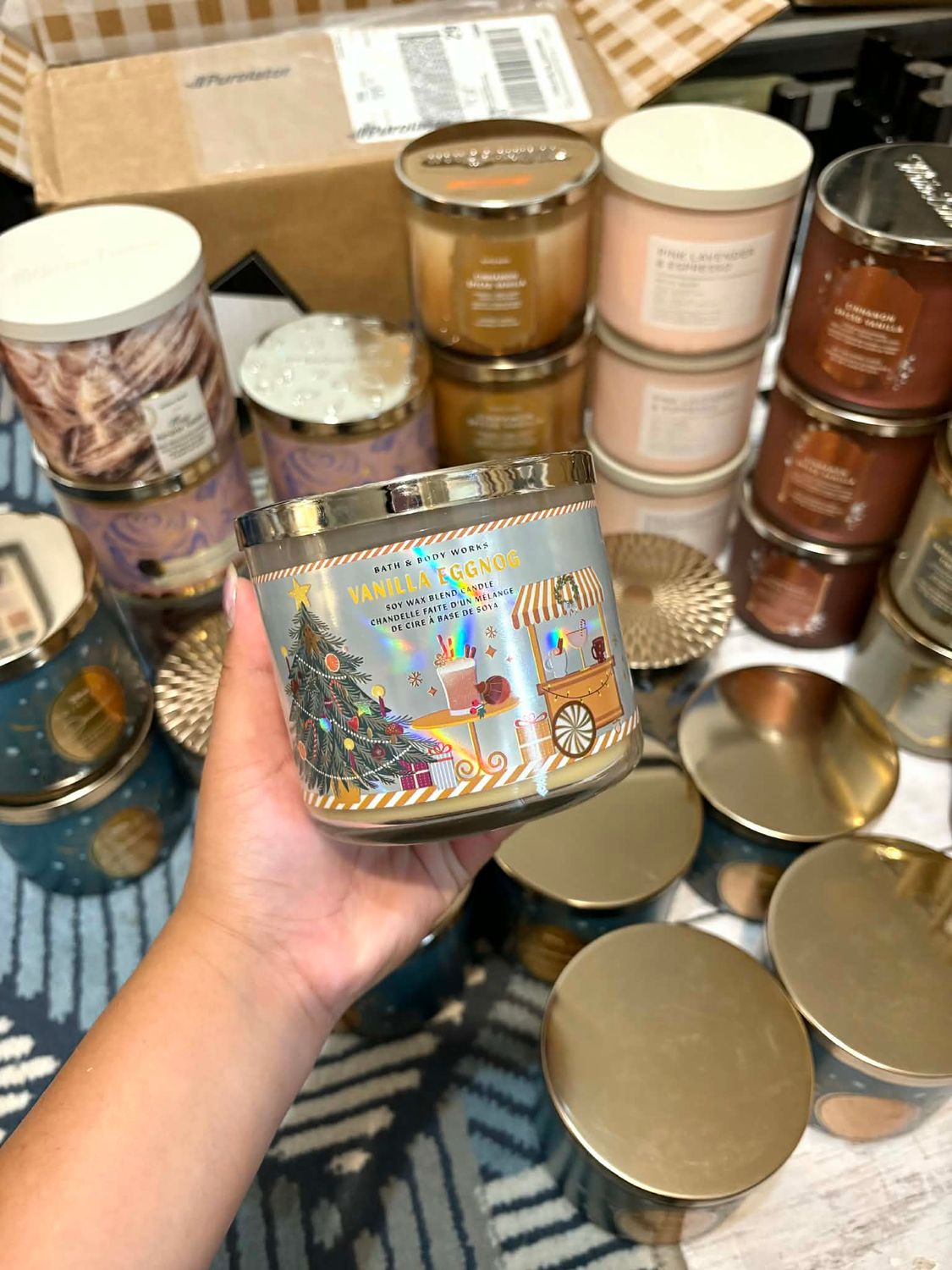 VANILLA EGGNOG 3WICKS CANDLE ONHAND