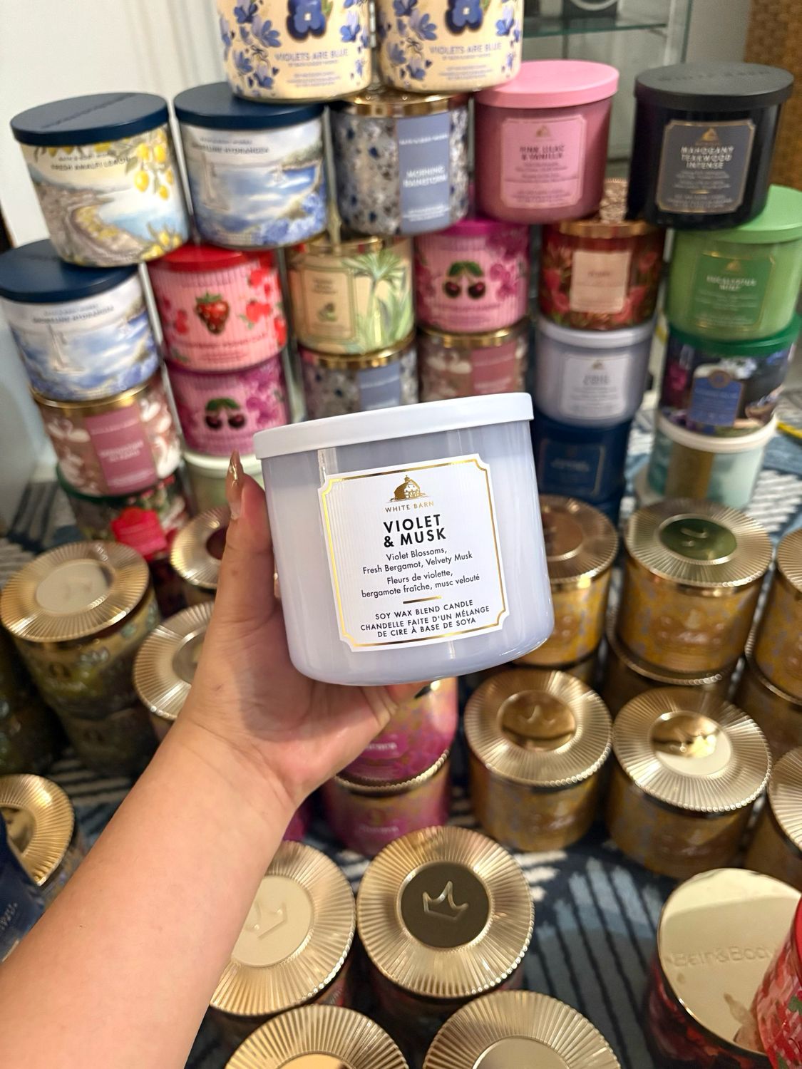 VIOLET MUSK 3WICK CANDLE INTRANSIT ETA:JULY/AUG