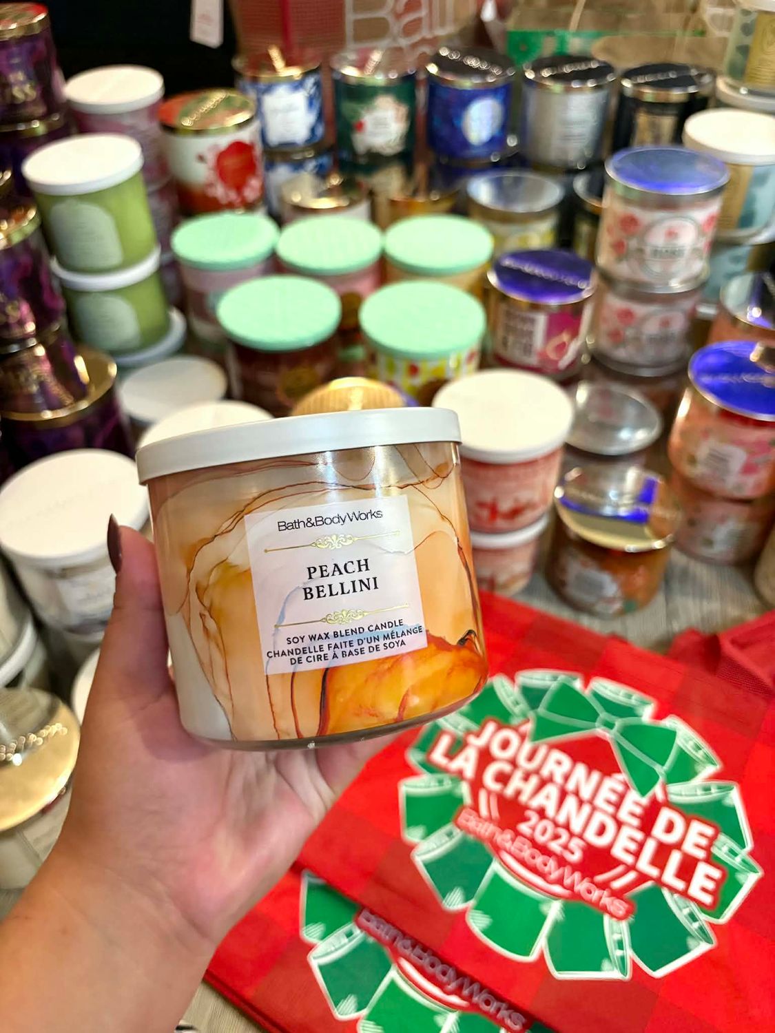 PEACH BELLINI 3WCANDLE ONHAND