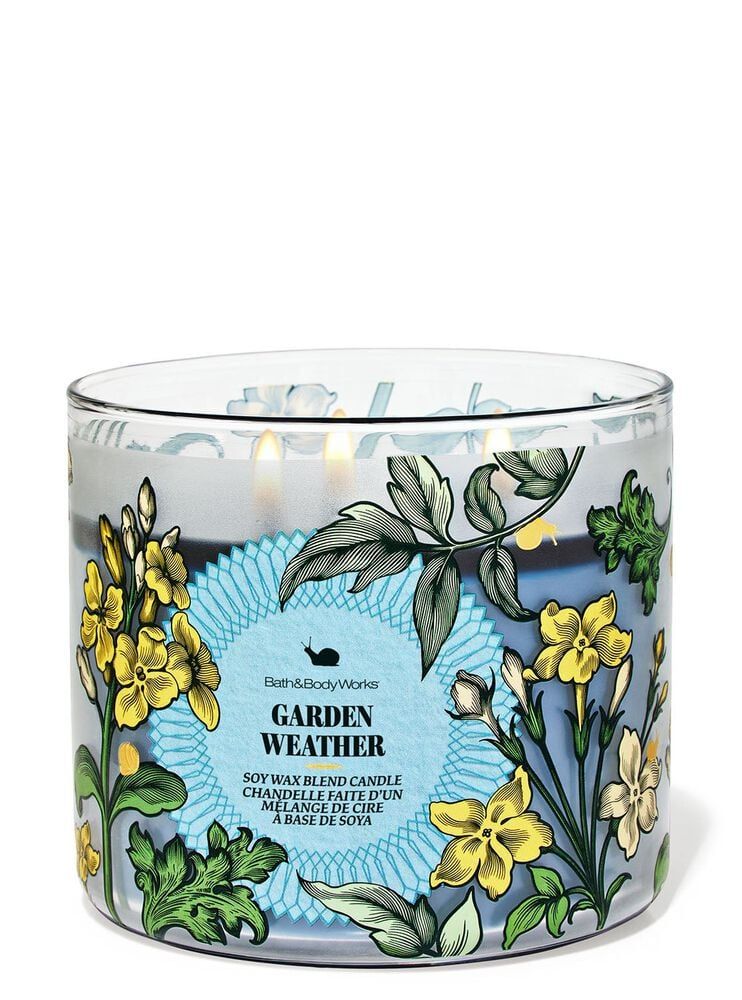 GARDEN WHEATHER  3 WICK CANDLE