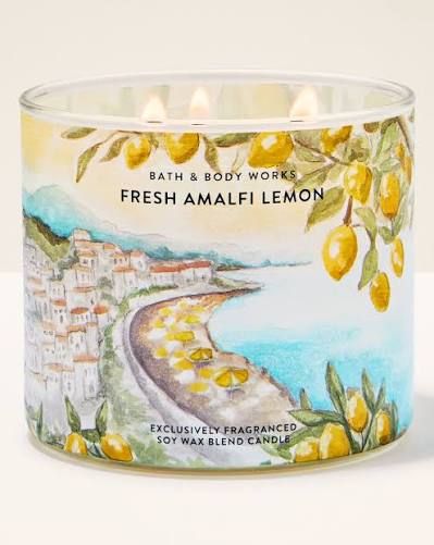 FRESH ALMALFI LEMON 3 WICK CANDLE