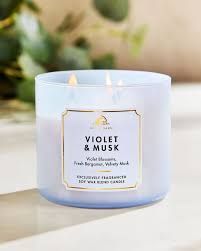 VIOLET &amp; MUSK 3 WICK CANDLE ONHAND