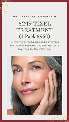 12 Days of Saving: Day 7-Tixel Fractional Full-Face Treatment 4 Pack $950