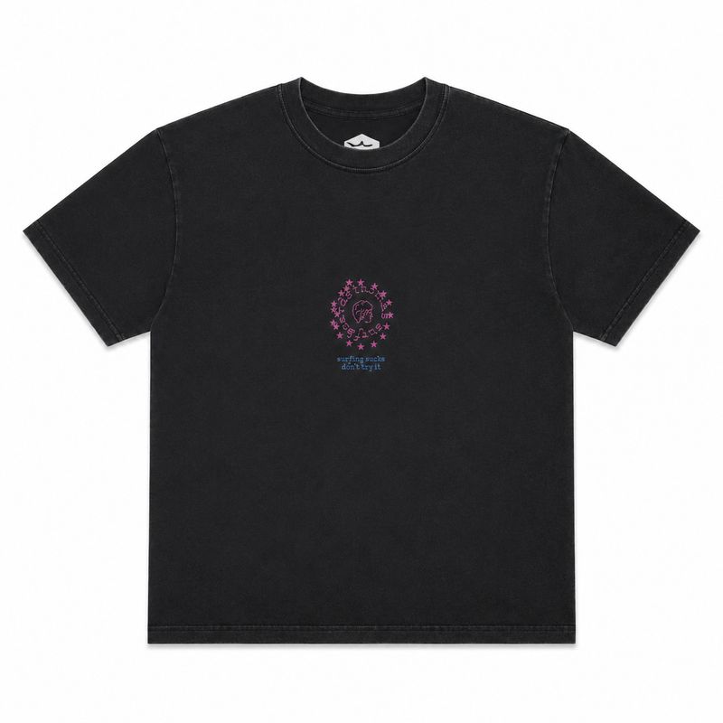 Thomas Surfing Sucks Star T-Shirt - Washed Grey