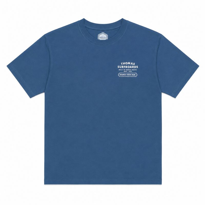 Thomas Respect Your Mum T-Shirt - Captains Blue