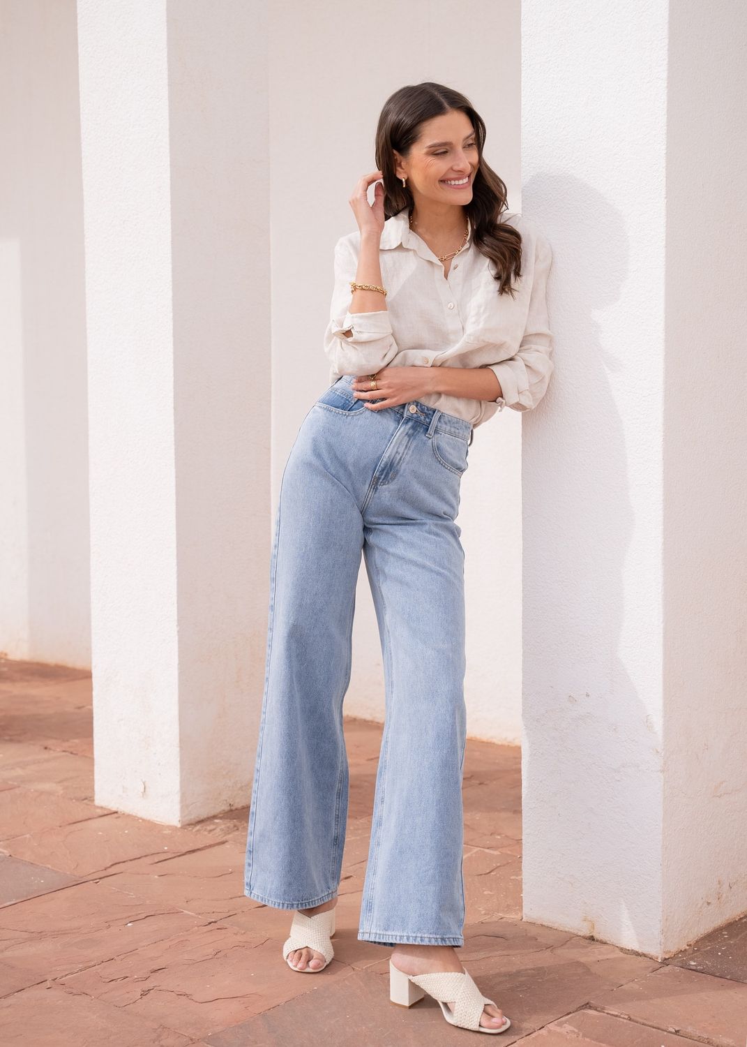 Wide Jeans CELESTIN, Colour: Denim, Size: 34