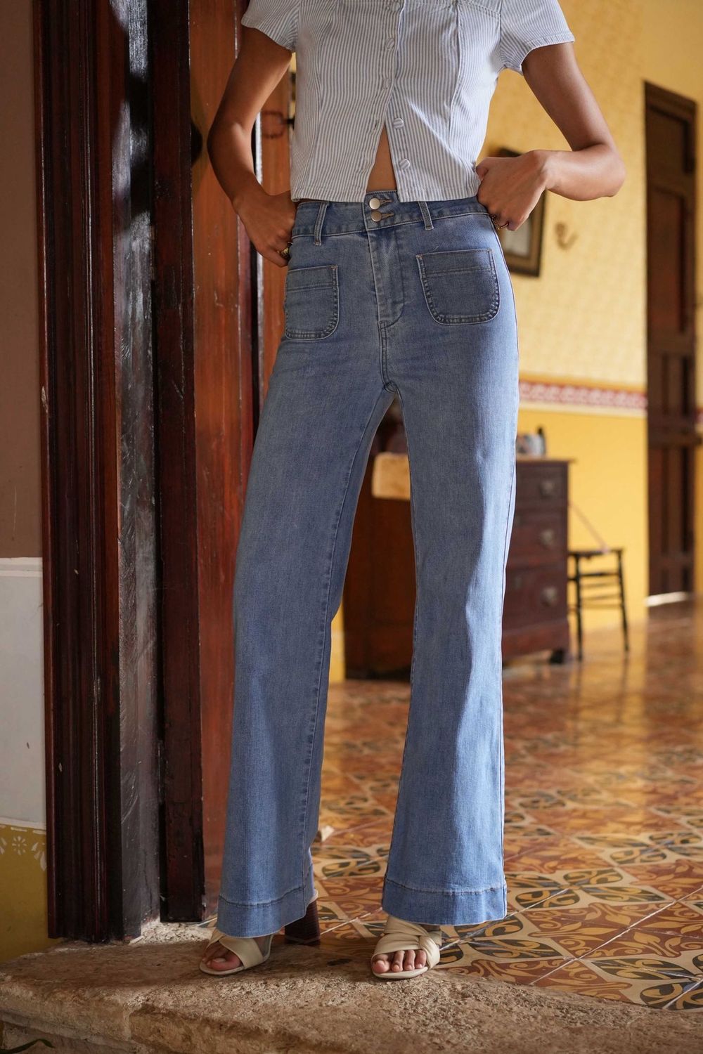 Flare Jeans ELENA, Colour: Denim, Size: 34