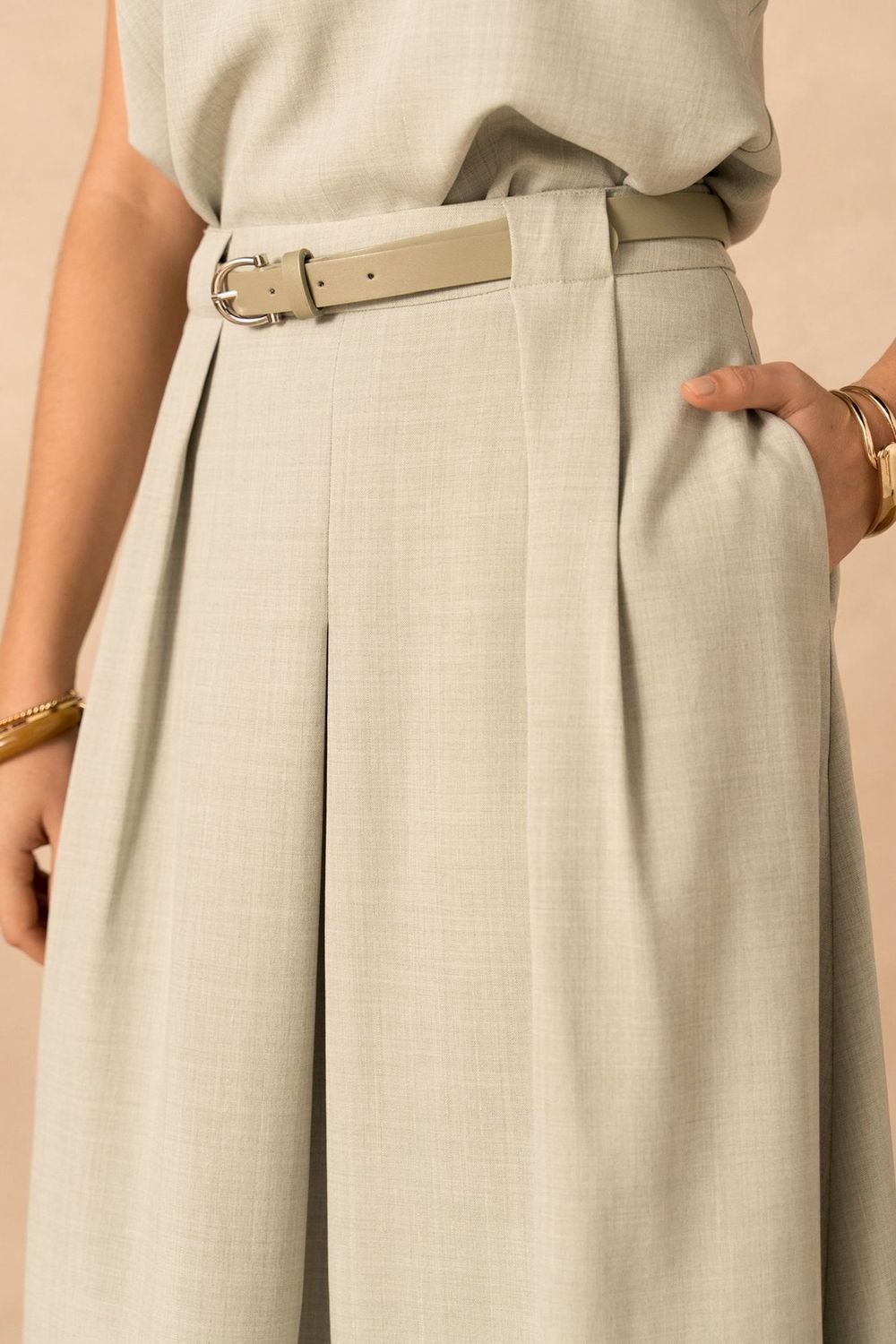 LLM Luna Long Skirt, Colour: Light Green, Size: S