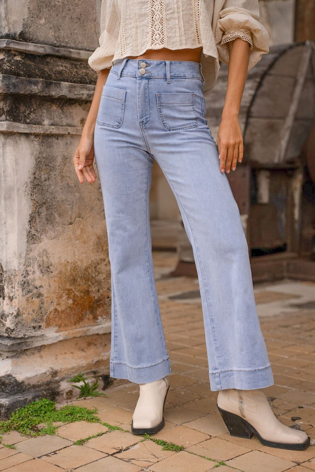 PETITE Flare Jeans ELENETTE, Colour: Denim, Size: 34