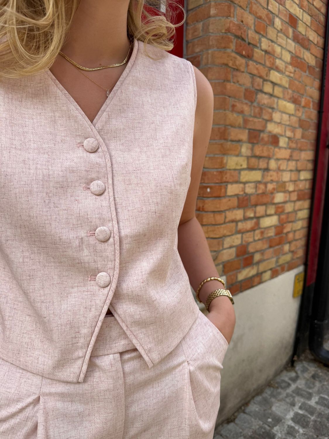 LLM Eloise Top, Colour: Soft Pink, Size: S