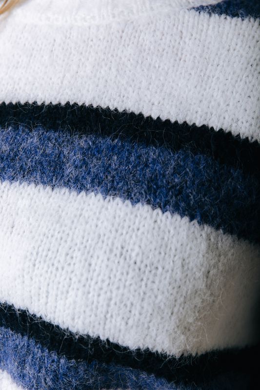 CRR Olivia Knit - Blue/Ecru