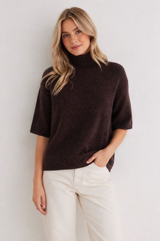 KF Signe High Neck Pullover - Bordeaux