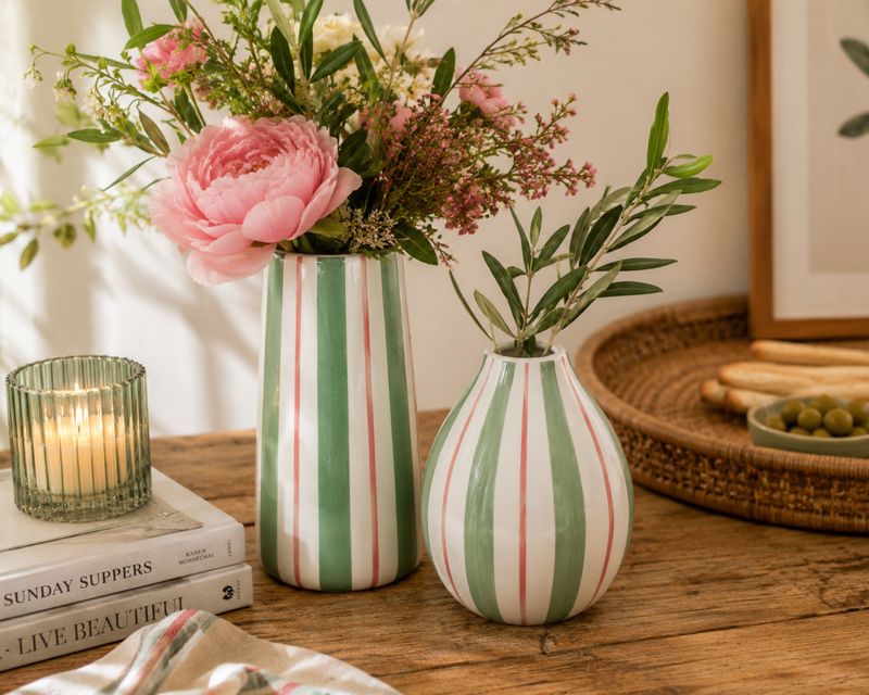 Cocktail Stripe Vase