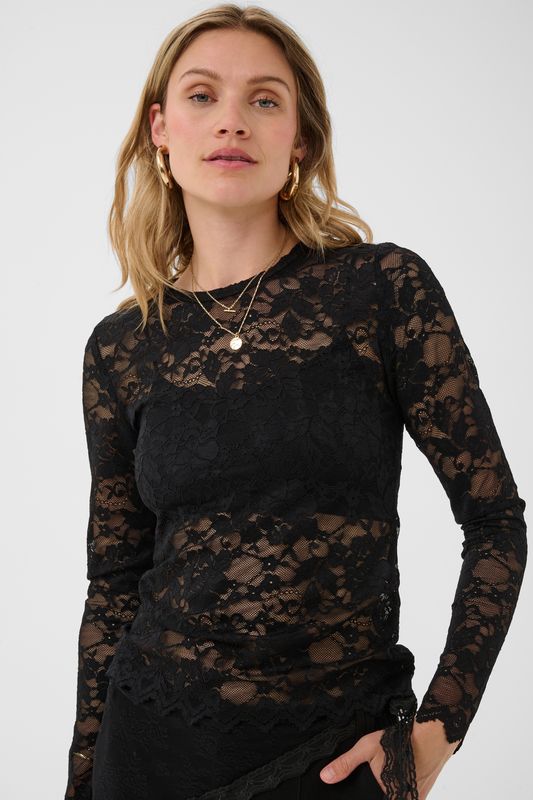 CR Lace Longsleeve Pitia - Black