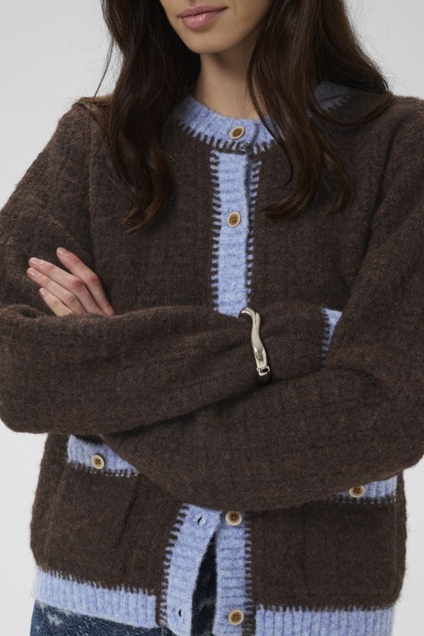 CU Gilan Cardigan - Brown/Blue, Size: XS