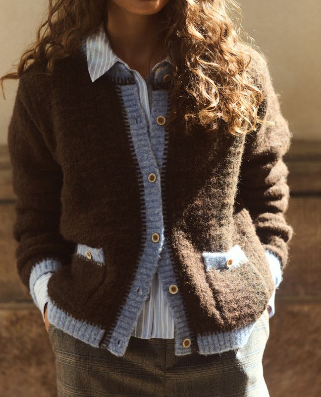 CU Gilan Cardigan - Brown/Blue