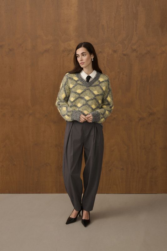 CU Gilan Pullover - Grey/Yellow