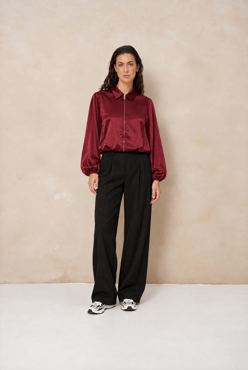 LM Satin Bomber Kairi - Bordeaux