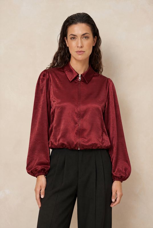 LM Satin Bomber Kairi - Bordeaux