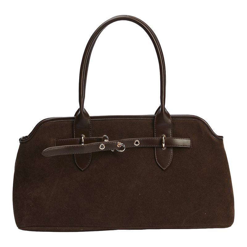 Leather Shoulder Bag Karen - Brown