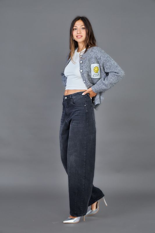 A&amp;L Barrel Louisa Jeans - Dark Grey