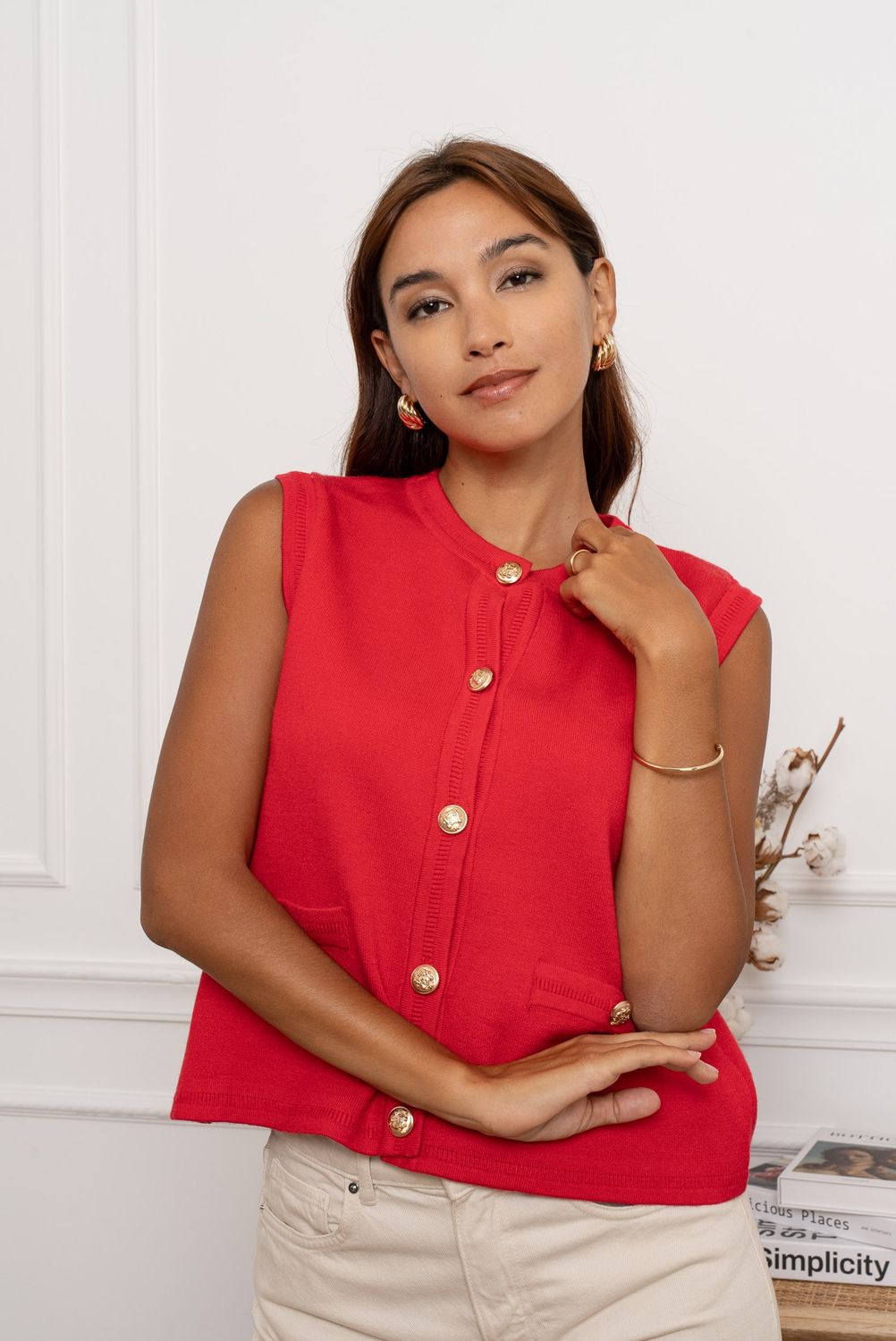 Ella Gilet - Red