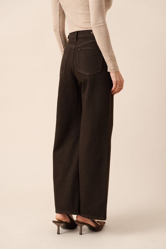 Wide Jeans LOGAN - Denim Brown