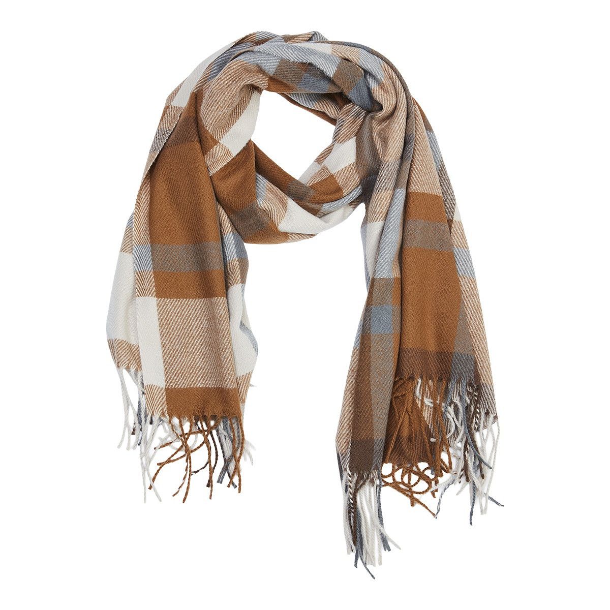 Scarf Alma - Camel/Blue