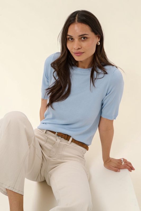 KF Lizza O-neck pullover - Light Blue