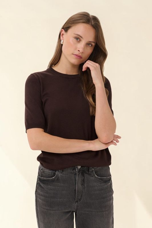 KF Lizza O-neck pullover - Brown