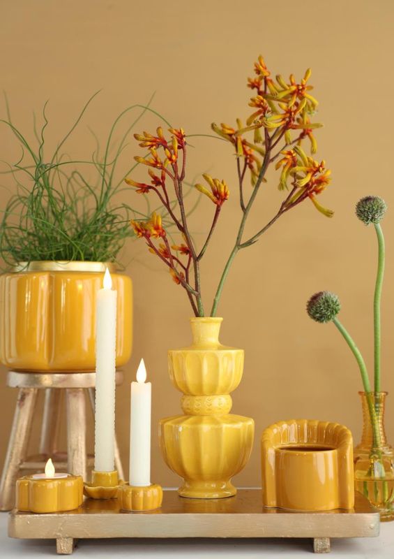 Pouff Pot - Yellow