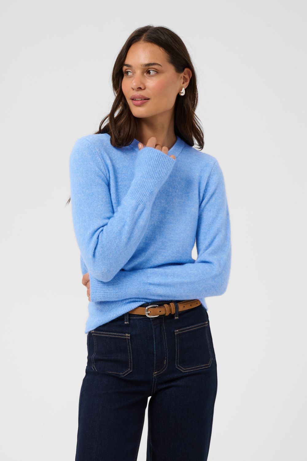 KF Niel Crew Neck Pullover - Sea Blue