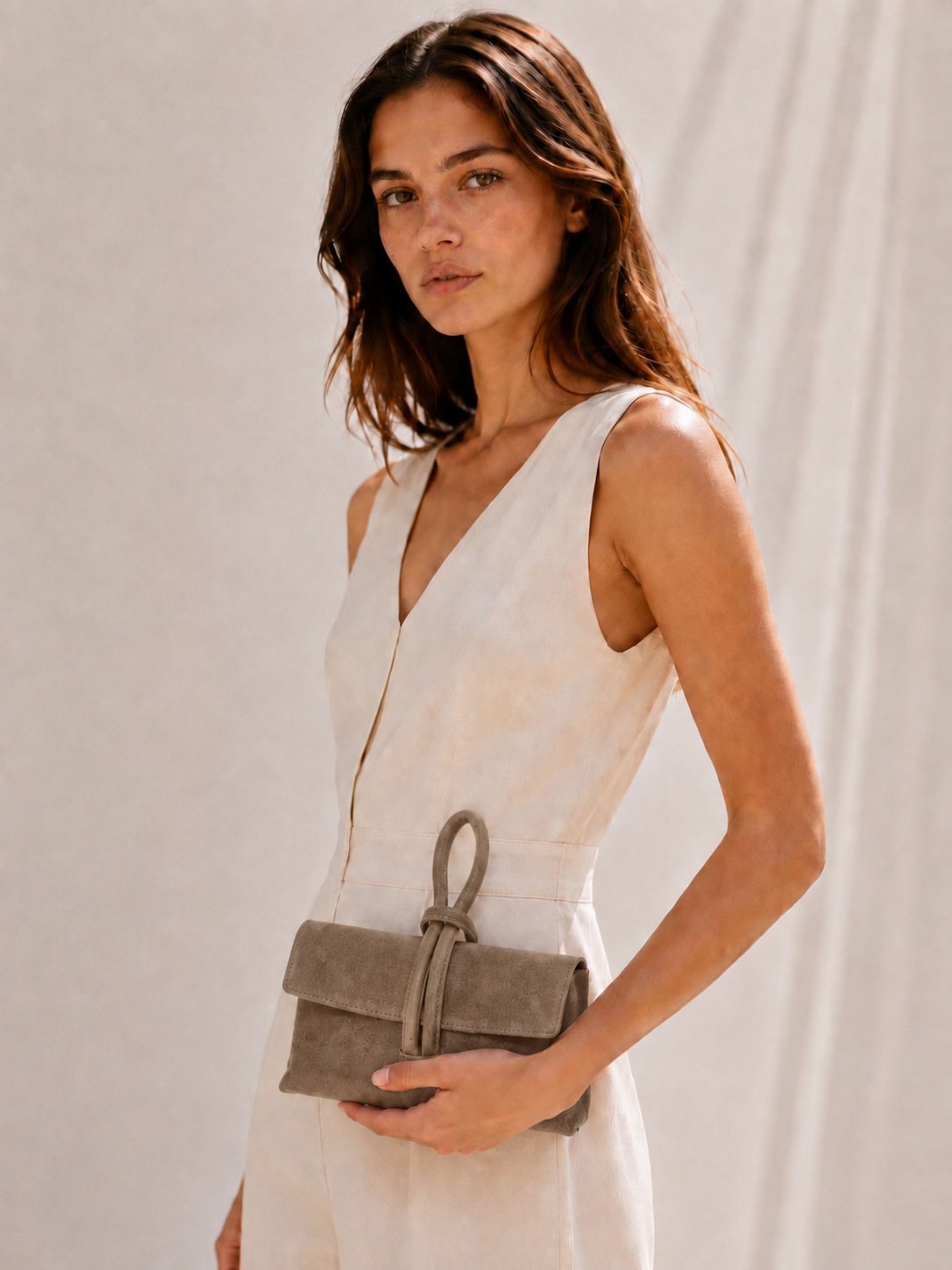 Amorie Bag - Suede Taupe