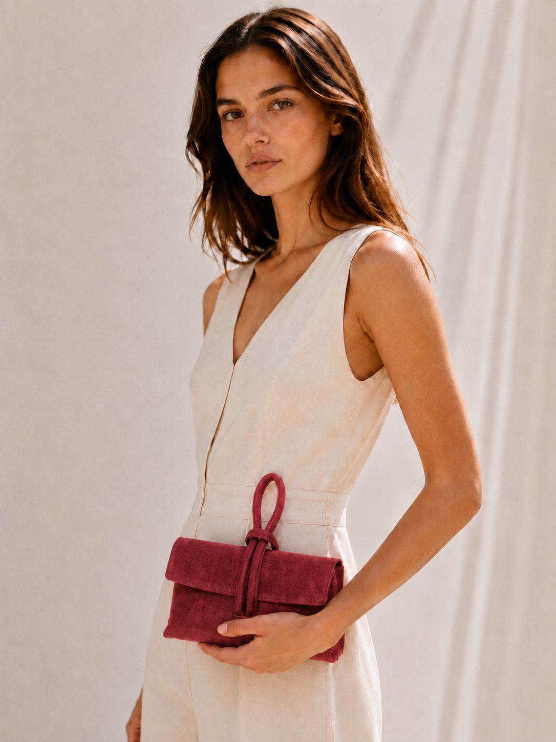 Amorie Bag - Suede Bordeaux