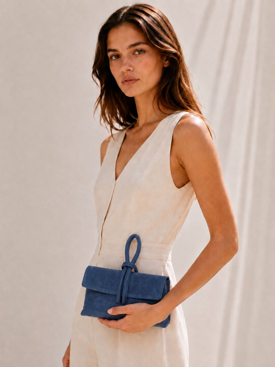 Amorie Bag - Suede Navy