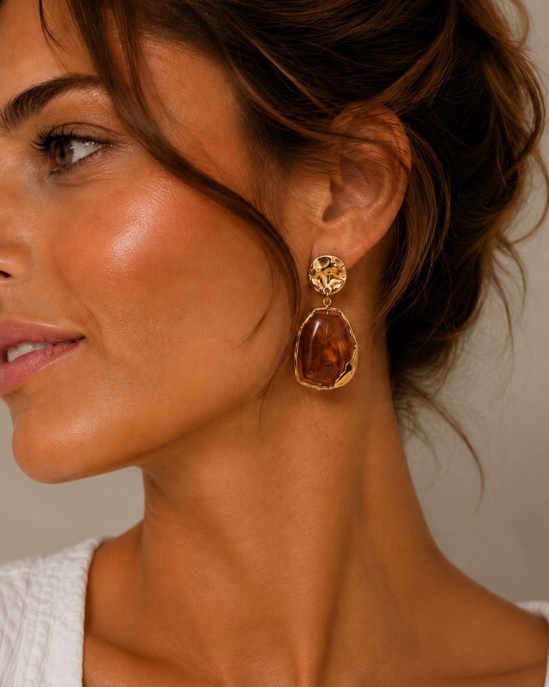 Earring Odette - Brown