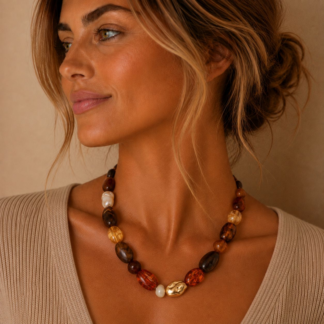 Necklace Sienna - Brown